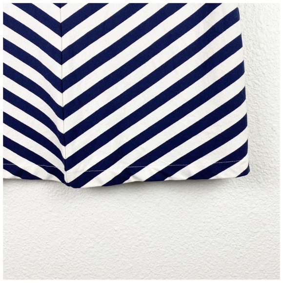 Lafayette 148 Reese Bedford Stripe Short-Sleeve Top Size‎ Medium - Picture 4 of 9